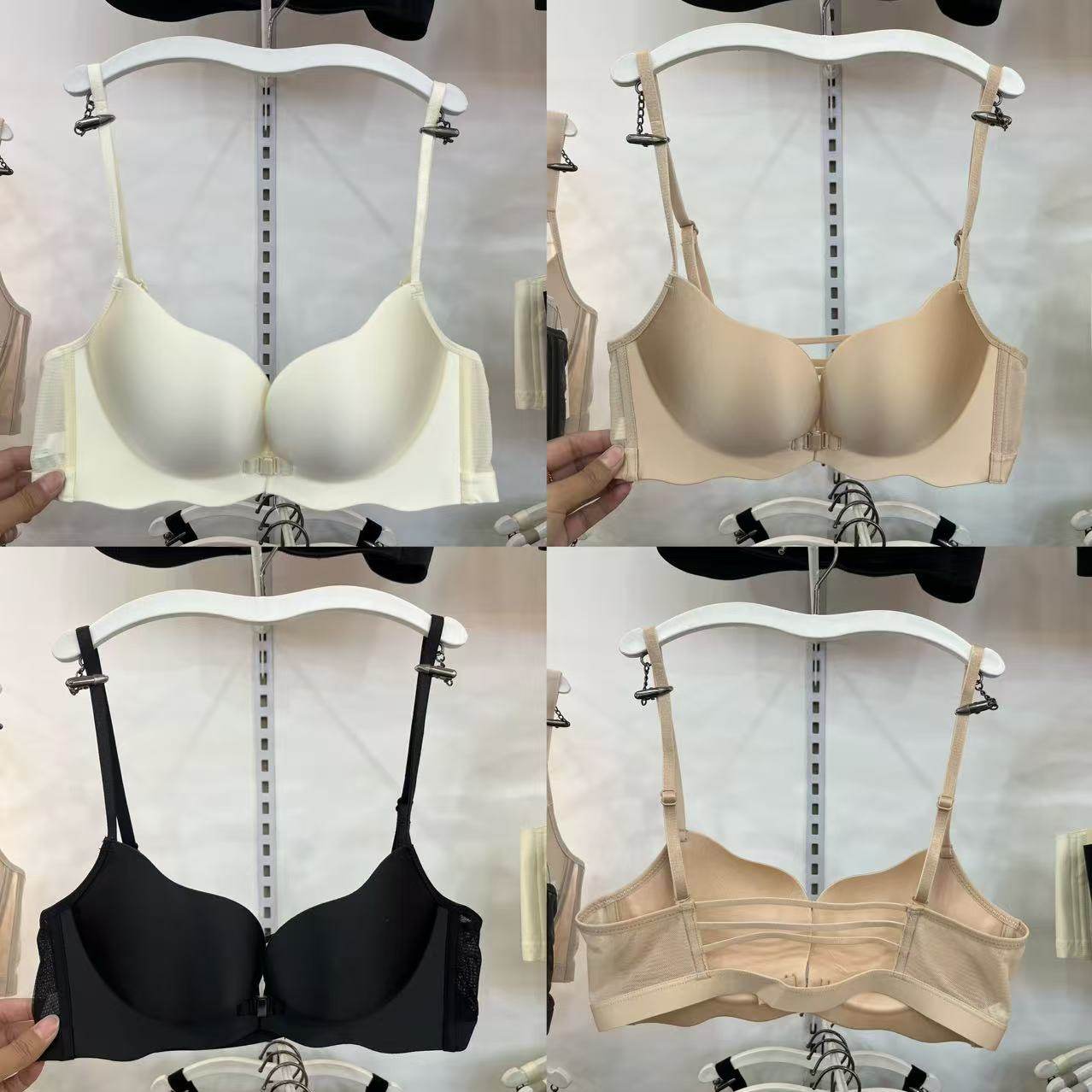 前搭扣美背女士内衣聚拢BC杯无钢圈性感网纱防下垂调整文胸罩520