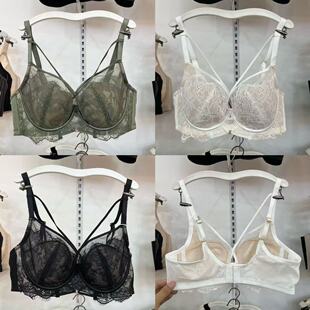 美胸带蕾丝超薄芒果杯女内衣大胸显小软钢圈聚拢性感文胸罩8619B