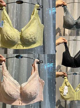 大码内衣女薄聚拢全罩C杯大胸显小缩胸显瘦无海绵软钢圈文胸7090
