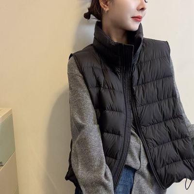 2025秋冬羽绒马甲女外搭韩系立领宽松显瘦小个子保暖坎肩背心外套