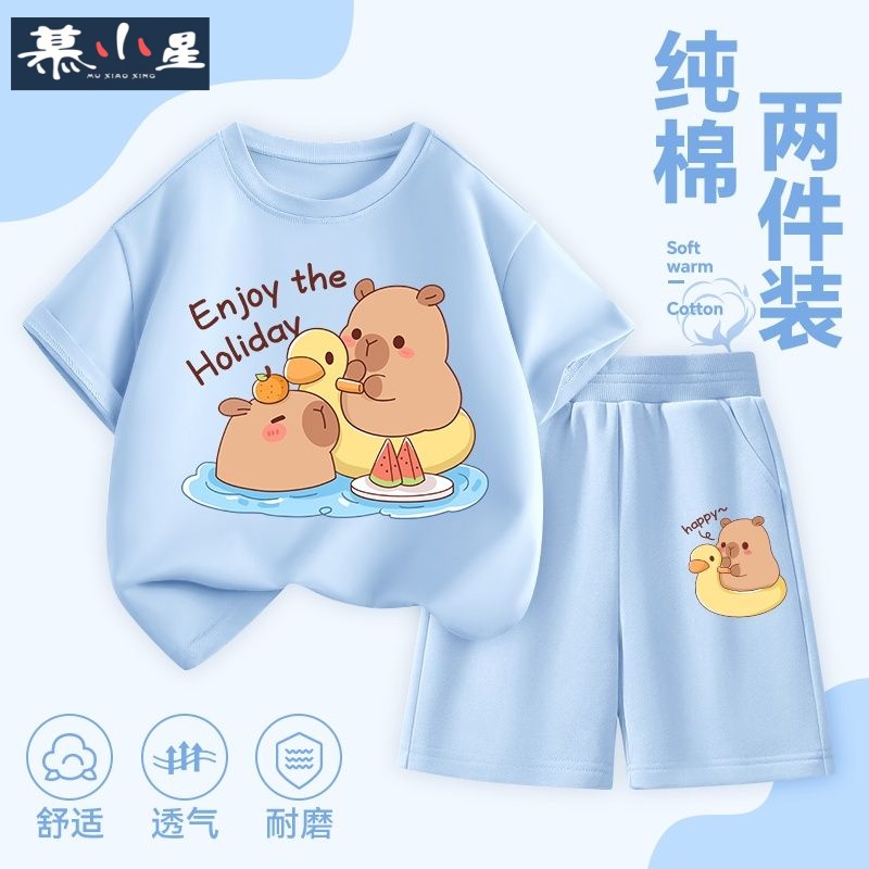 2025新款儿童夏季休闲纯棉套装