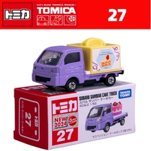 TOMY多美卡 2月新车 红白盒27号 斯巴鲁Subar 蛋糕运输车合金玩具