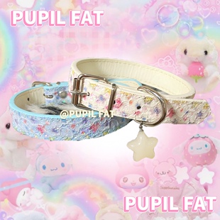PUPIL FAT原创满印星星皮质亮片彩色choker项圈y2k千禧甜酷可爱