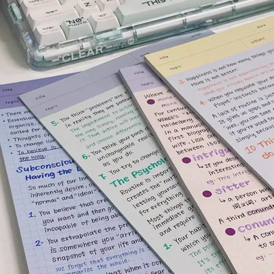 简约盐系B5拍纸本全套超值4本装