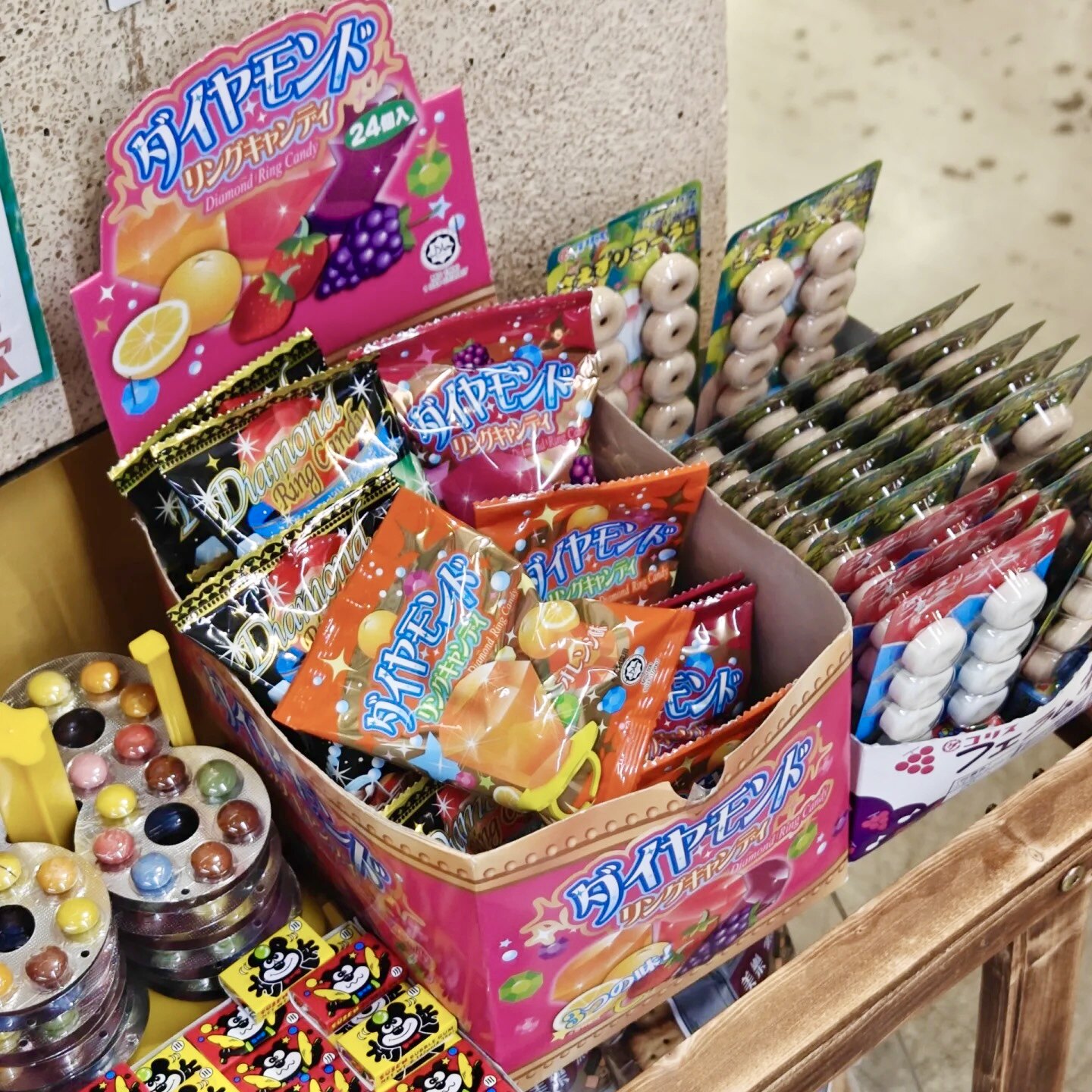 日本yaokin钻石戒指糖水果味可乐味怀旧儿童零食糖果礼物