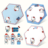 正版 凯蒂猫晴雨伞折叠珠链太阳伞便携学生可爱卡通萌迷你黑胶超轻