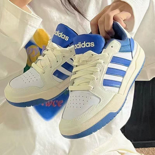正品Adidas阿迪达斯男女款时尚百搭小白鞋耐磨运动休闲板鞋JS3009