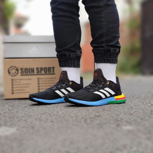 正品Adidas阿迪达斯男BOOST爆米花缓震透气休闲运动跑步鞋 GY5103