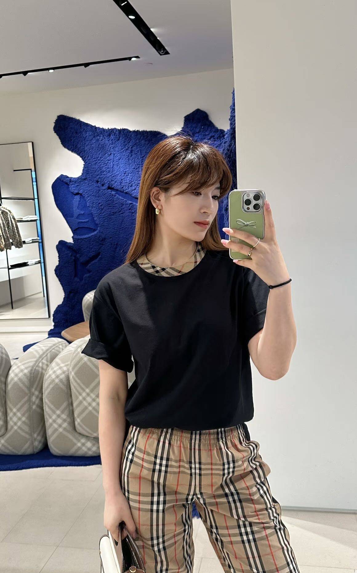 2026新款巴家同款简约百搭圆领短袖T恤女宽松显瘦