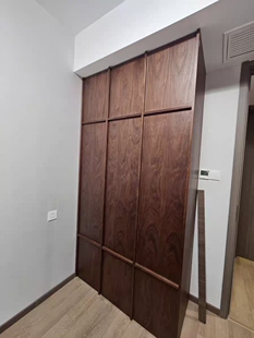 全屋定制中古风黑胡桃木柜门骨骼线烤漆柜门烤漆柜门可调色