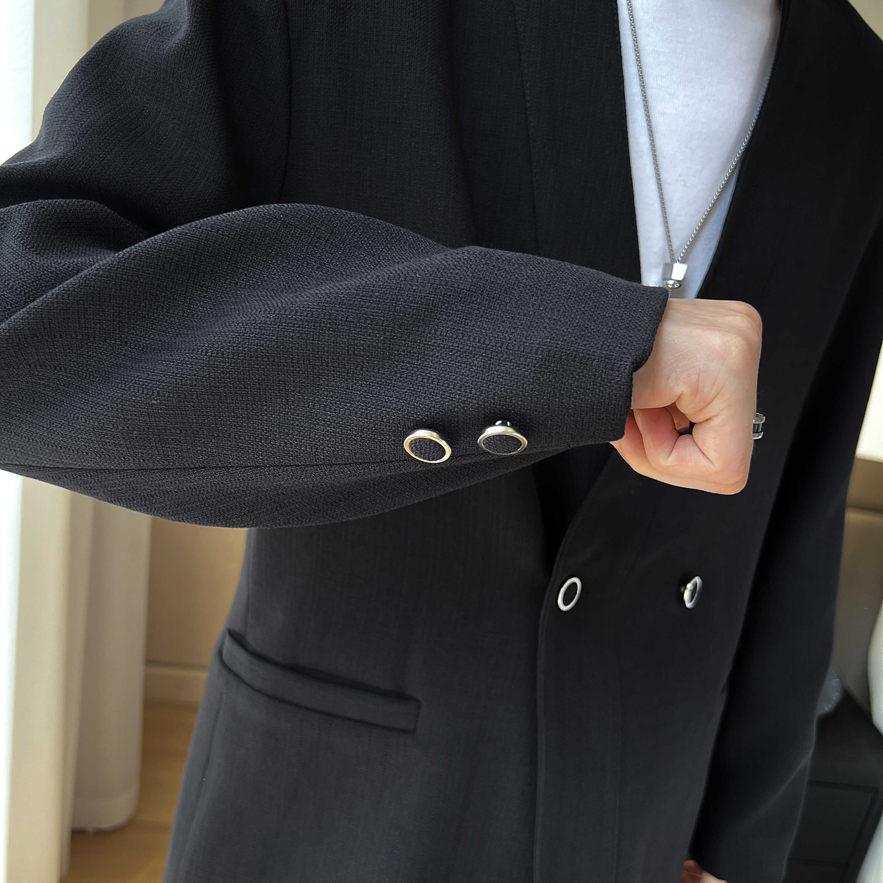 韩风简约百搭男女羊毛高级感雅痞设计上衣休闲西服外套网红P165,男装西服,星座407-1