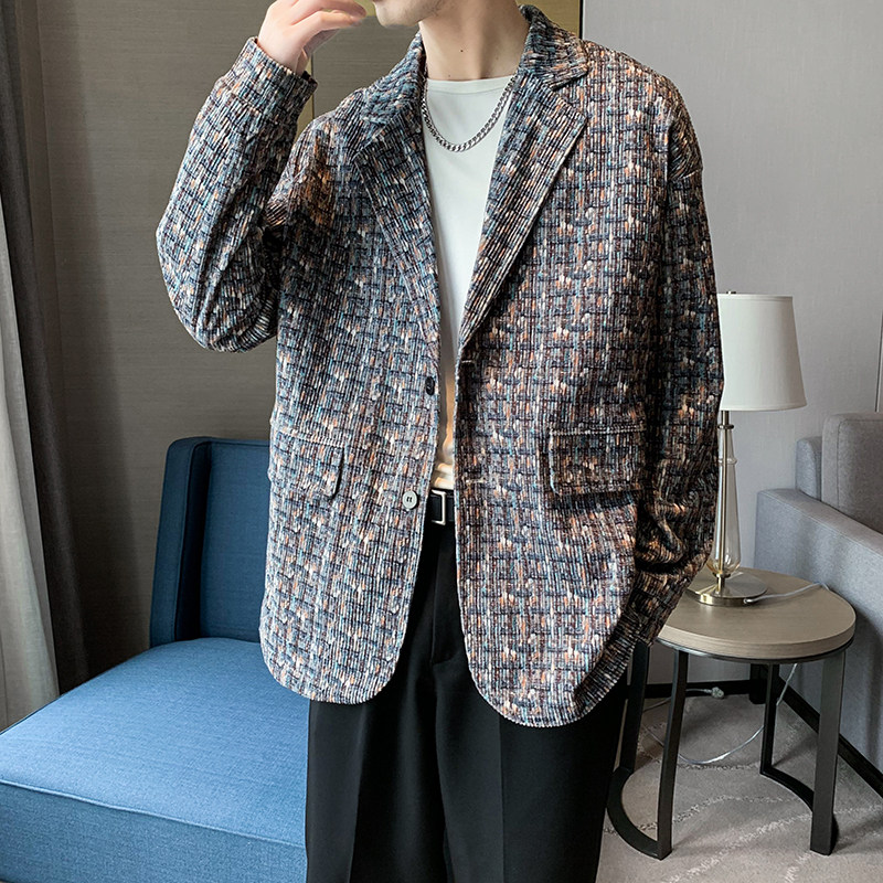 小香风休闲时尚男士单西服外套P115,男装西服,星座407-1