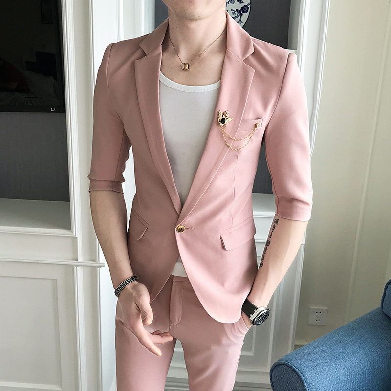 2025春季新款男士西服套装商务休闲西装外套P130,男装西服套装,星座407-1