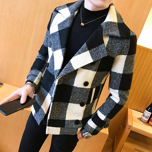 冬季男士毛呢外套帅气加厚P115图片