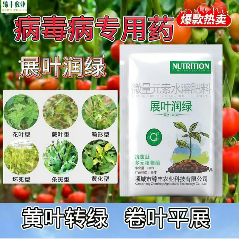 病毒病专用药辣椒西红柿番茄葫芦效黄瓜卷花叶特病毒病克星一遍净