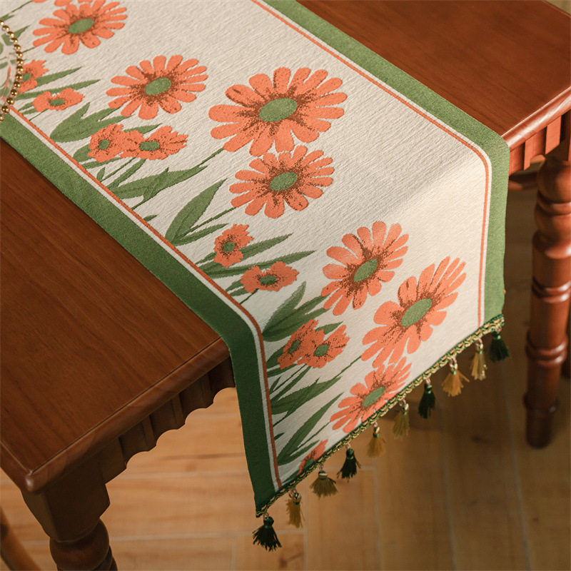 圣诞大花色复古桌旗提花万花筒民族风流苏家用涤纶台布桌旗布艺,居家布艺,桌旗,淘宝优惠券,粉丝福利购,淘宝优惠卷