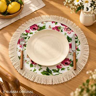 VintageFloralRoundPlacemat