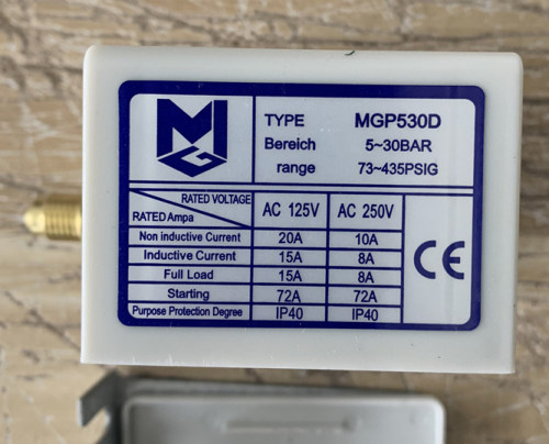 MG压力控制器开关冷库冰柜