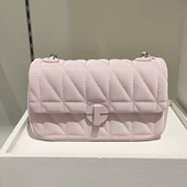 高级感韩系百搭单肩斜挎包2026新款 简约菱格链条小方包通勤手提包