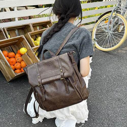 日系复古简约制服上课包2024新款