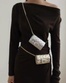 小香风迷你菱格链条包包女时尚 百搭口红零钱包高级感单肩斜挎包