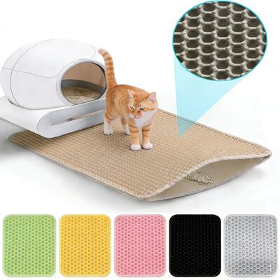 Cat Litter Mat Heavy Duty Waterproof 2 Layer Non Slip Washab
