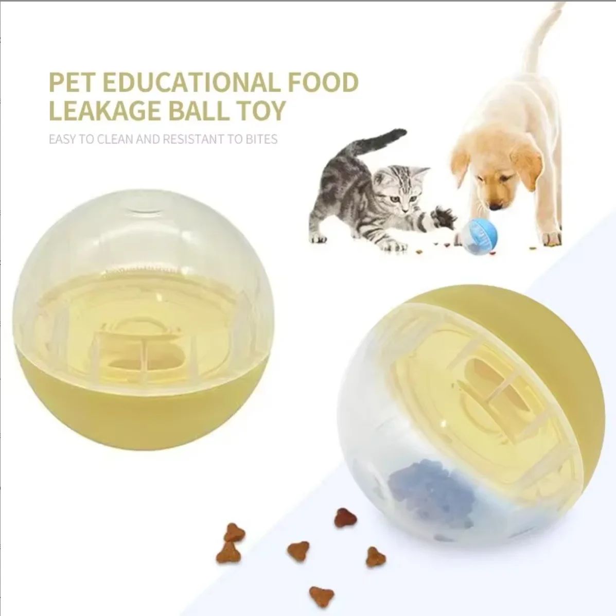Pet Interactive Dog Cat Toys Leakage Food Balls Anti Choke S