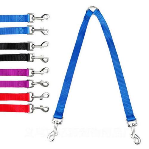 Double Twin Dual Coupler Dog Leash Two in One Strong Nylon V
