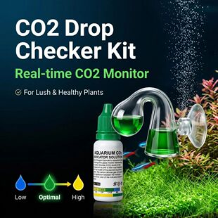 CO2 Drop Checker Note Shape Carbon Dioxide Monitor Glass Det