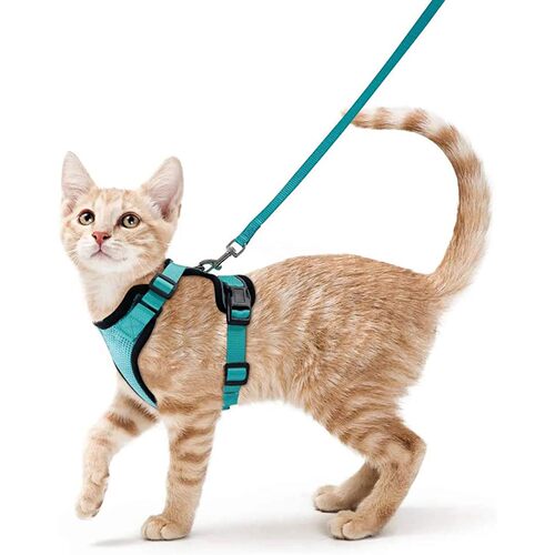 Cat Harness and Leash for Walking, Escape Proof Soft Vest Ha