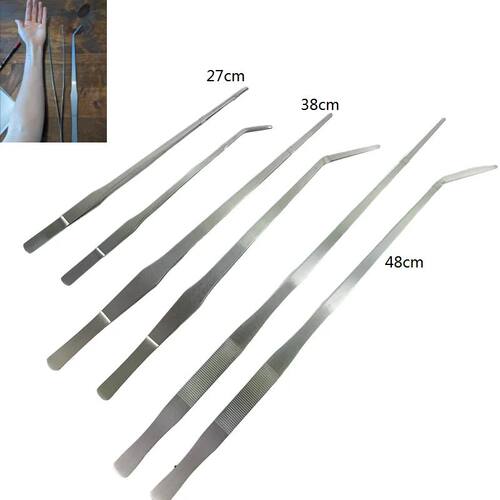 27/38/48cm Aquarium Plant Tweezers Multifuctional Stainless