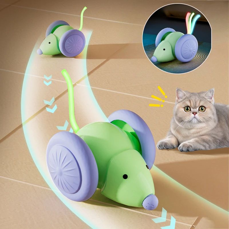 Interactive Cat Toy Electric Mouse Car Automatic Teaser kitt
