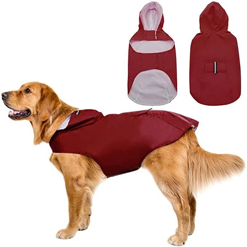 Dog Raincoat Small Large Dogs Waterproof Pet Clothes Reflect
