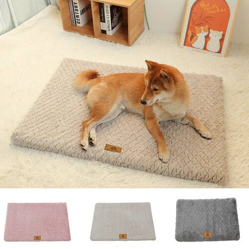 3D Foam Pet Bed With Removable Washable Faux Fur Cover Ortho