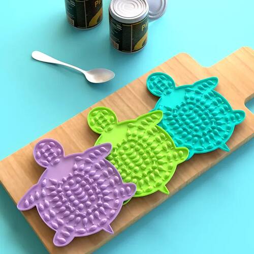 1PC Silicone Dog Lick Mat Pet Slow Food Plate with Sucker Fo