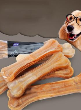 5 Inch Leather Cowhide Bone Molar Teeth Clean Stick Dog Chew