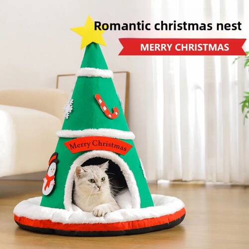 Houses for Cats Christmas Beds Winter Pet Supplies Warm Bed