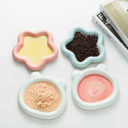 New Cat ceramic bowl cute weet cat food bowl large caliber a