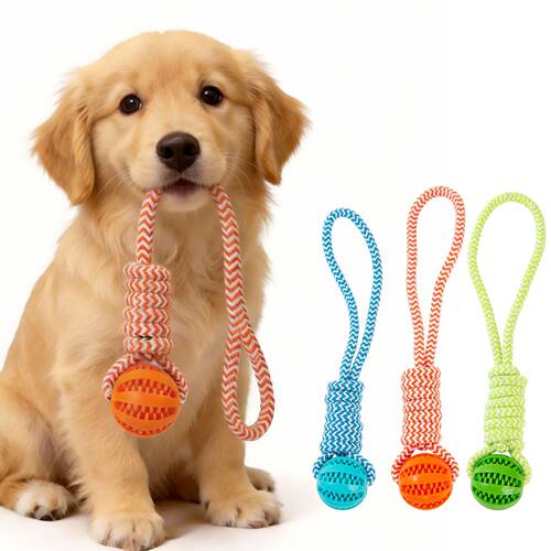 Dog toy rope that is resistant to biting and grinding teeth
