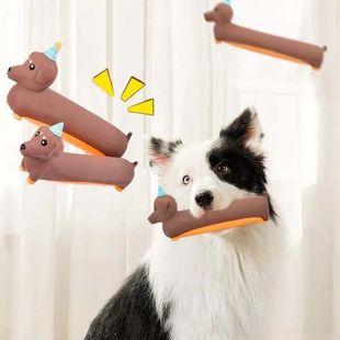 Simulated Dachshund Squeaky Dog Resistant Toy Bite Chewing
