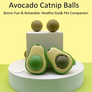 Avocado Shape Cat Toys Gatos Catnip Mint Interactive Ball Ma