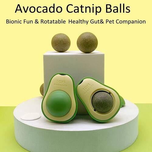 Avocado Shape Cat Toys Gatos Catnip Mint Interactive Ball Ma
