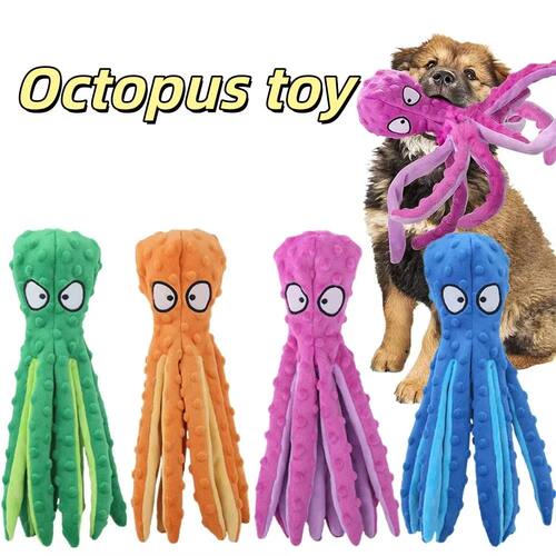Dog Toys Octopus Non-stuffed Soft Plush Toy Puppy Educationa