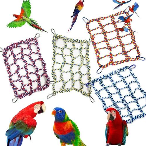 Parrot Climbing Net Swing Rope Net Bird Stand Net Hamster Sq