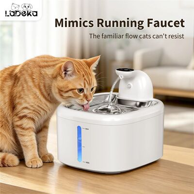 3.5L Cat Water Fountain Wireless Pet Water Dispenser With St