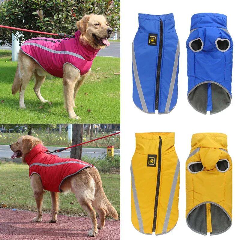 Waterproof Dog Clothes for Large Dogs Winter Warm Big Dog Ja