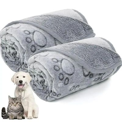 Pet Blanket Soft Fluffy Cute Cartoon Pattern Mat Pet Bed Dog