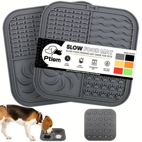 Silicone Slow Feeder Mat Pet Lick Pet Slow Food Plate Bathin