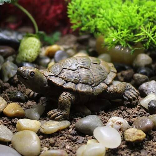 Charming Sea Turtle Resin Statue Mini Turtle Figurine Micro