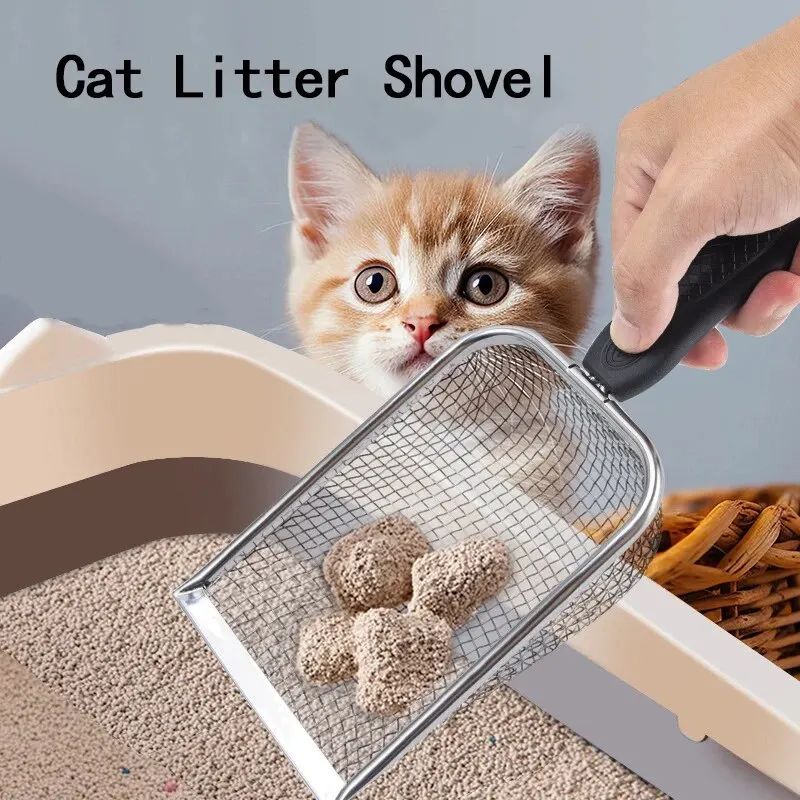 2X2mm Fine Pores Cat Sand Shovel Pet Supplies Stainless Stee